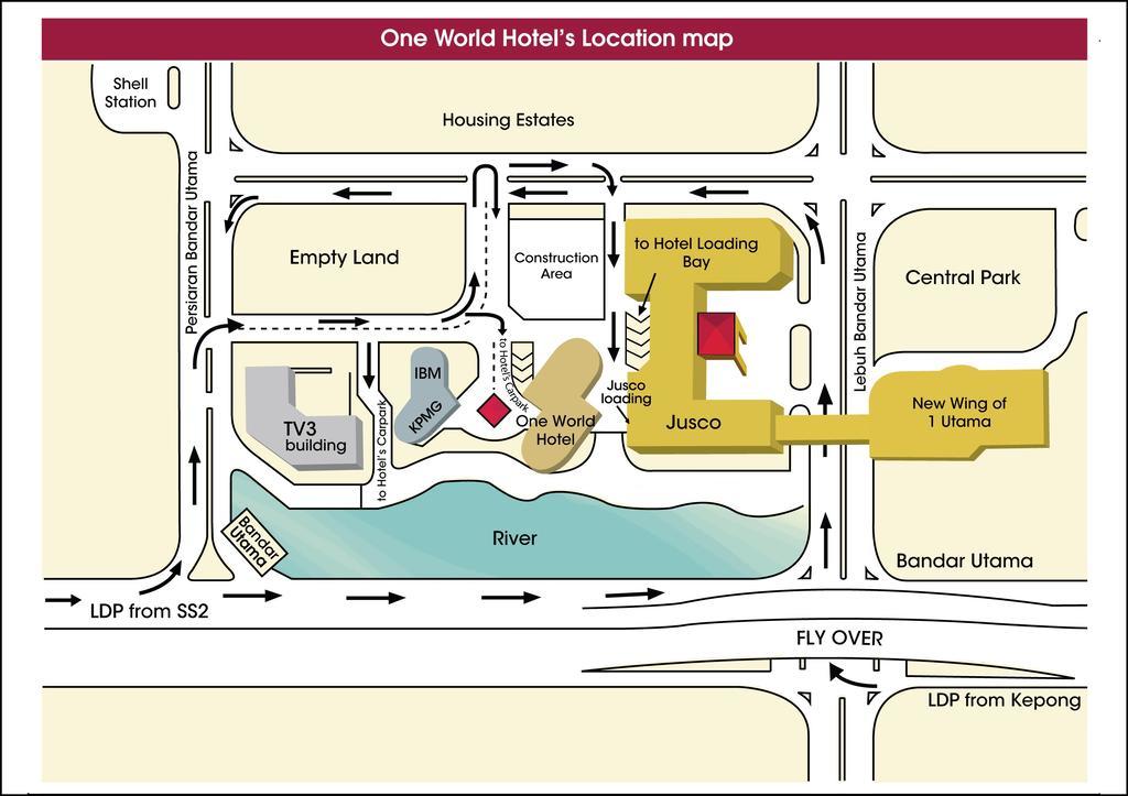One World Hotel Petaling Jaya Exterior foto Location map